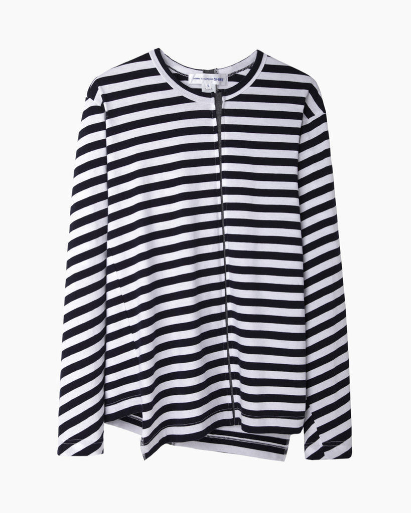 Asymmetrical Stripe Longsleeve T-Shirt