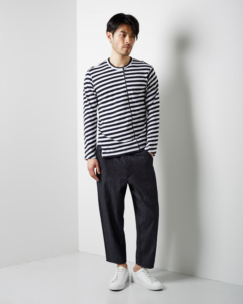 Asymmetrical Stripe Longsleeve T-Shirt