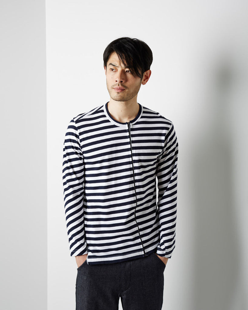Asymmetrical Stripe Longsleeve T-Shirt