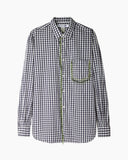Beaded Fringe Gingham Shirt