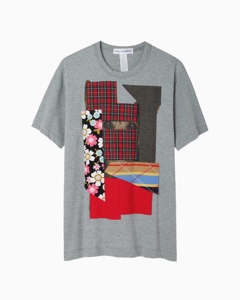 Dog Print Patchwork T-Shirt