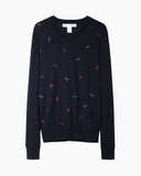 Embroidered Clover Pullover