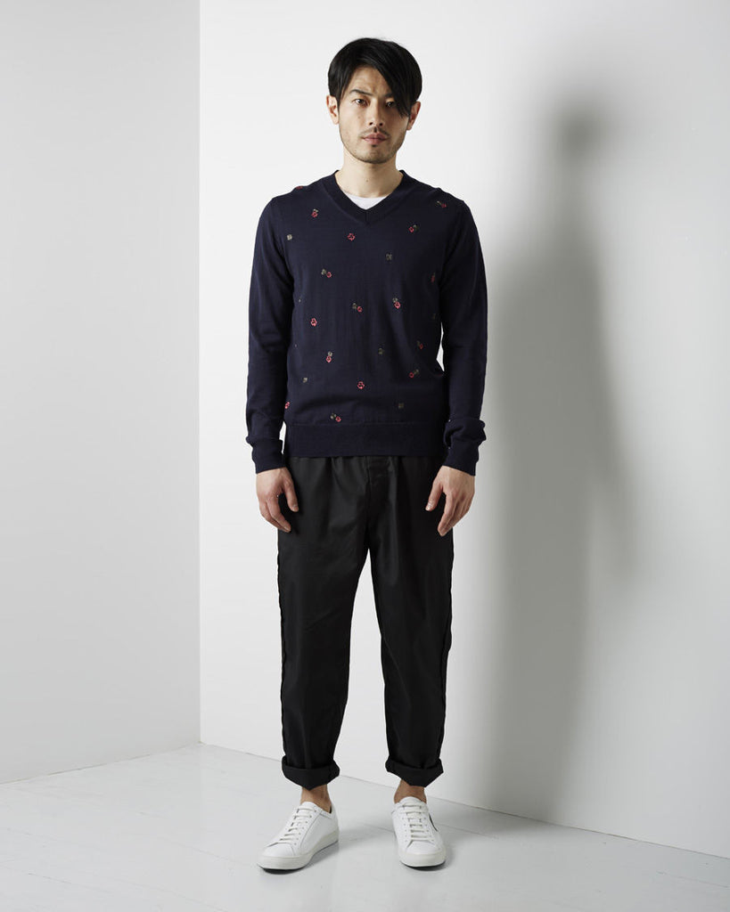 Embroidered Clover Pullover