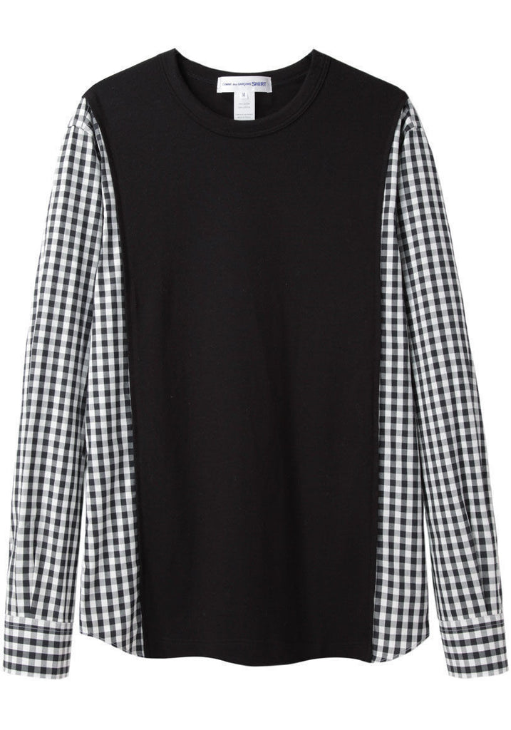 Gingham Sleeve Combo T-Shirt