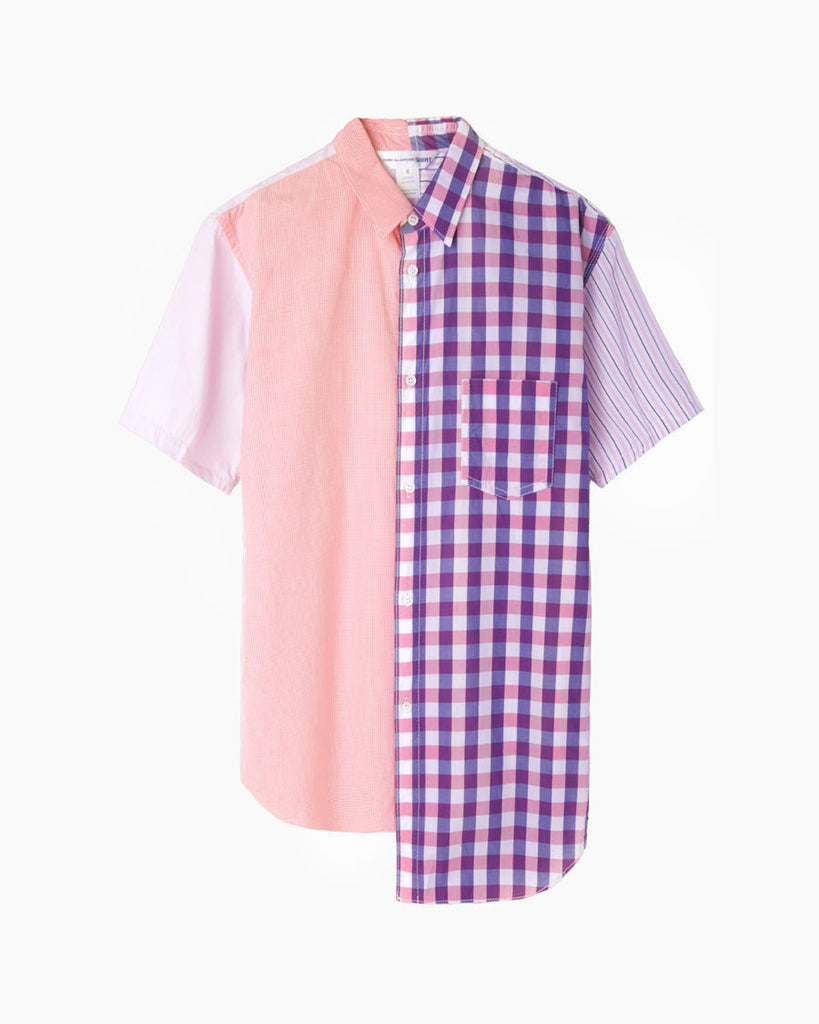 Gingham Stripe Short Sleeve Shirt