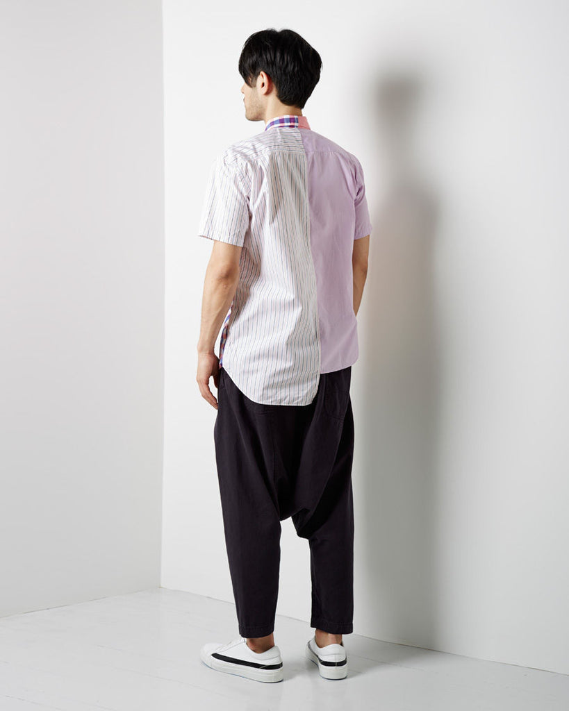 Gingham Stripe Short Sleeve Shirt