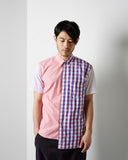 Gingham Stripe Short Sleeve Shirt