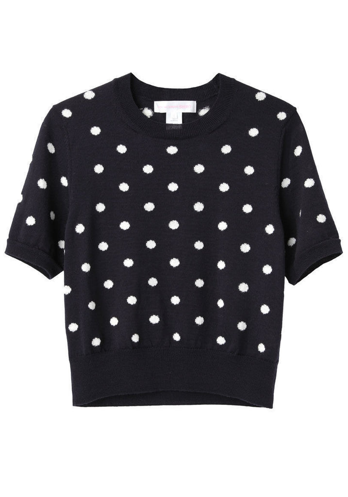 Polka Dot Cropped Knit