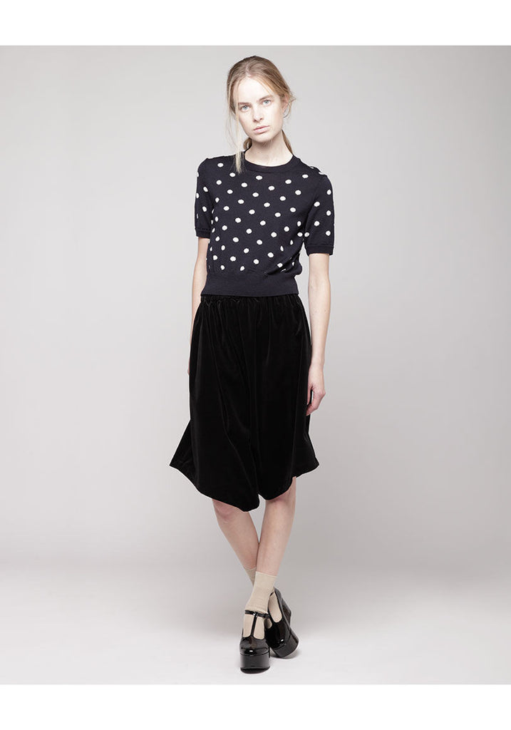Polka Dot Cropped Knit
