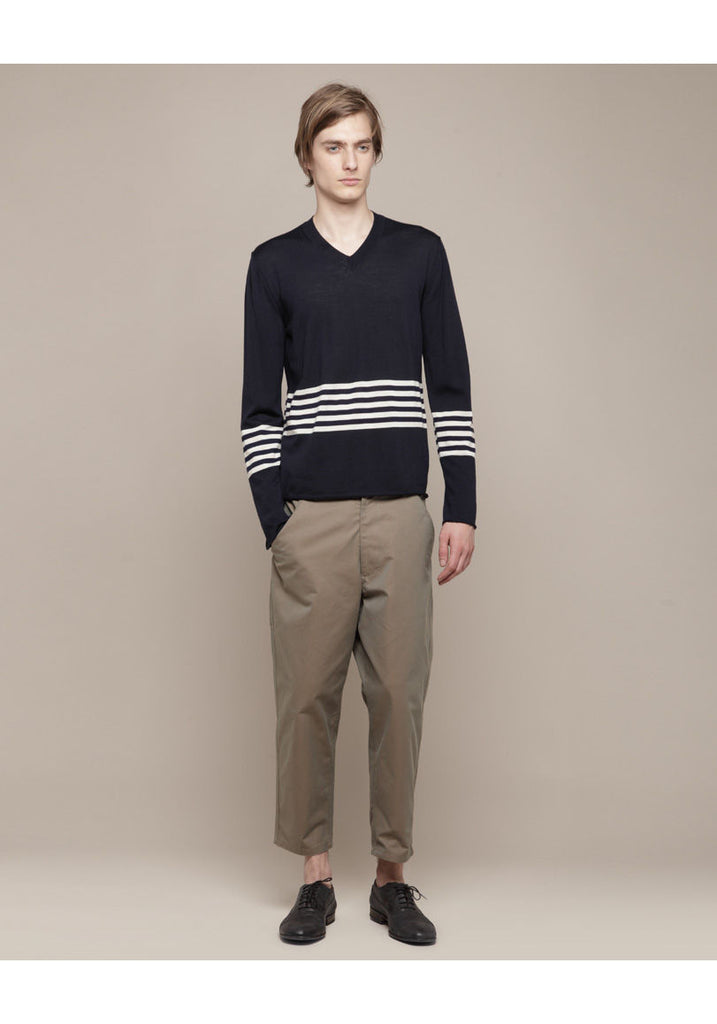 Striped V-Neck Sweater