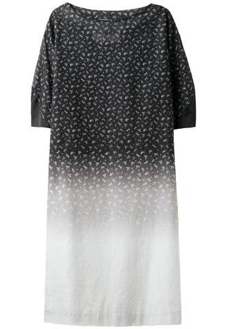 Flower Gradation Print Dress