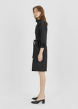 Cotton Ruffle Collar Shirtdress