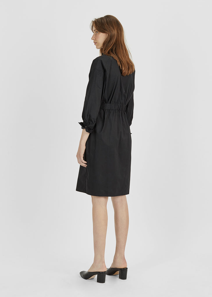 Cotton Ruffle Collar Shirtdress