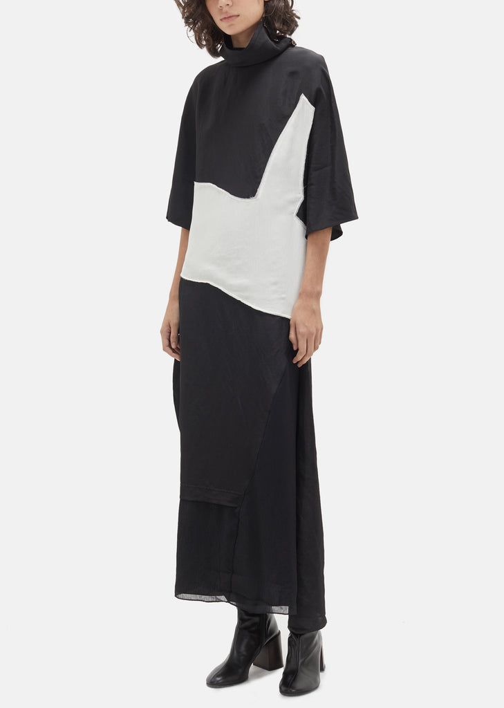 Dilona Patchwork Turtleneck Dress