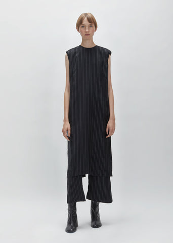 Sleeveless Cupro Stripe Dress