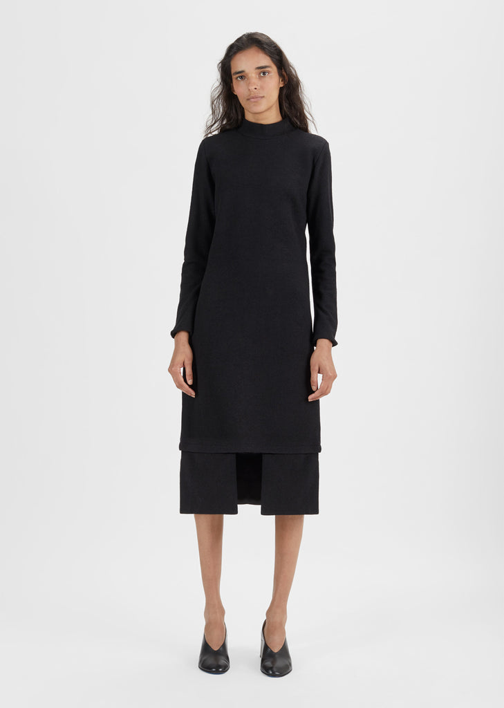 Cotton Wool Mockneck Dress