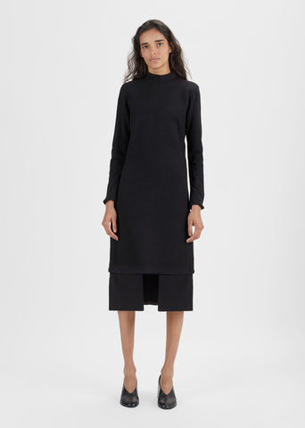 Cotton Wool Mockneck Dress