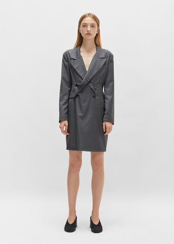 Pinstripe Blazer Dress