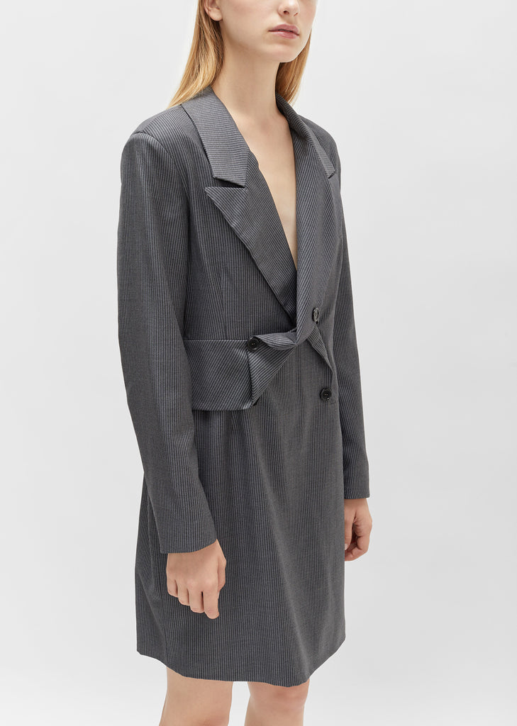 Pinstripe Blazer Dress