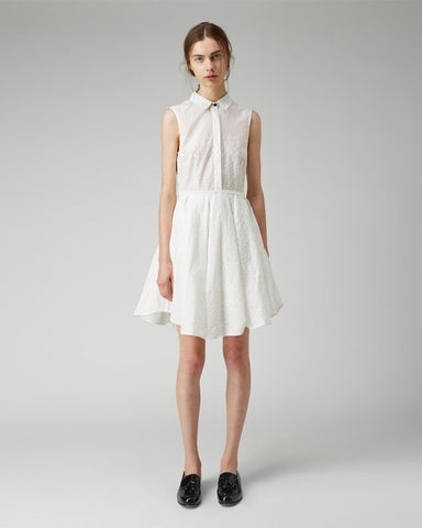 Eyelet Sleeveless Shirtdress