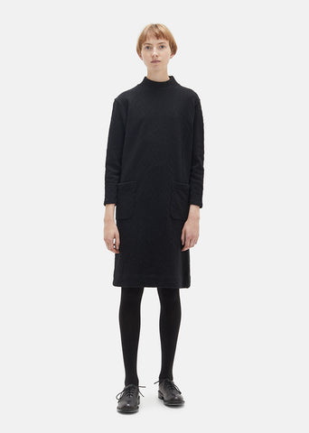 Rope Jacquard Bottle Neck Dress