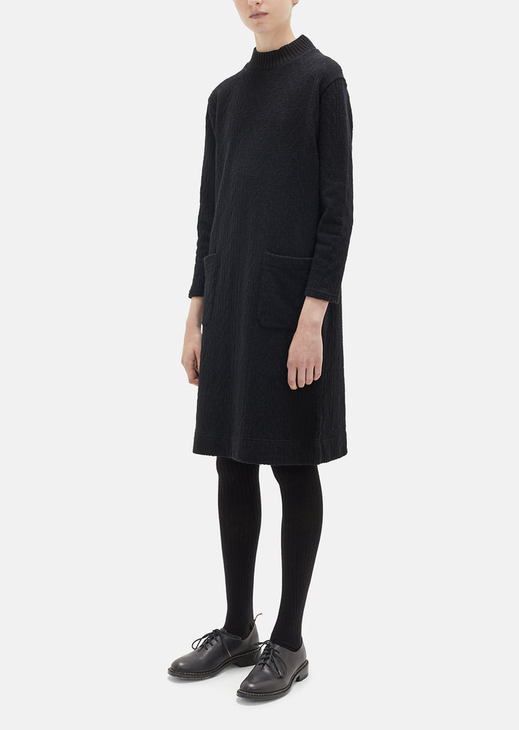 Rope Jacquard Bottle Neck Dress