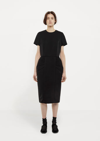 Short-Sleeve Peplum Dress