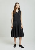 Ester Serge Pleated Pocket Dress