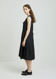 Ester Serge Pleated Pocket Dress