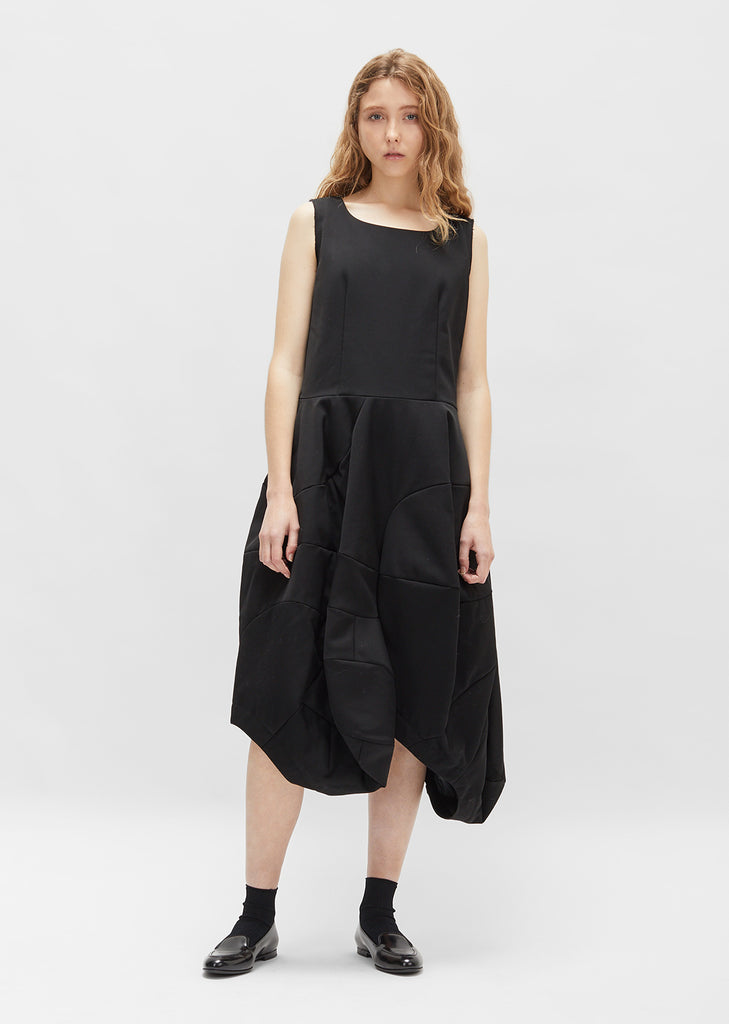 Wool Barathea Asymmetrical Dress