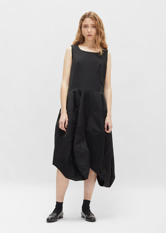 Wool Barathea Asymmetrical Dress
