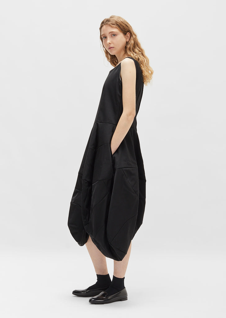 Wool Barathea Asymmetrical Dress