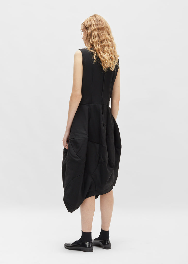 Wool Barathea Asymmetrical Dress