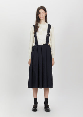 Tropical Polyester Matt Belt Suspender Dress