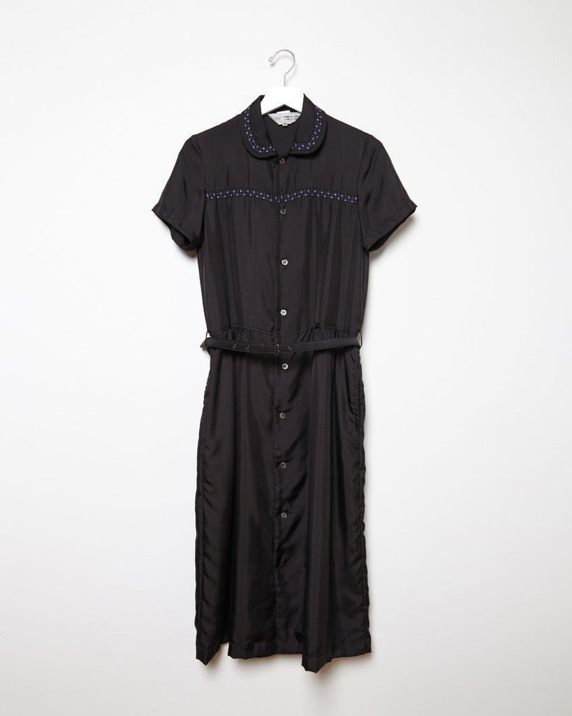 Belted Embroidered Dress