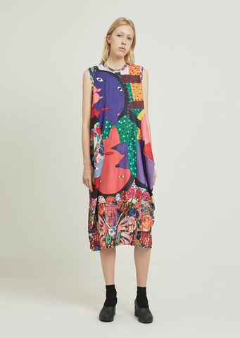 Jersey Inkjet Print R2 Pattern Dress