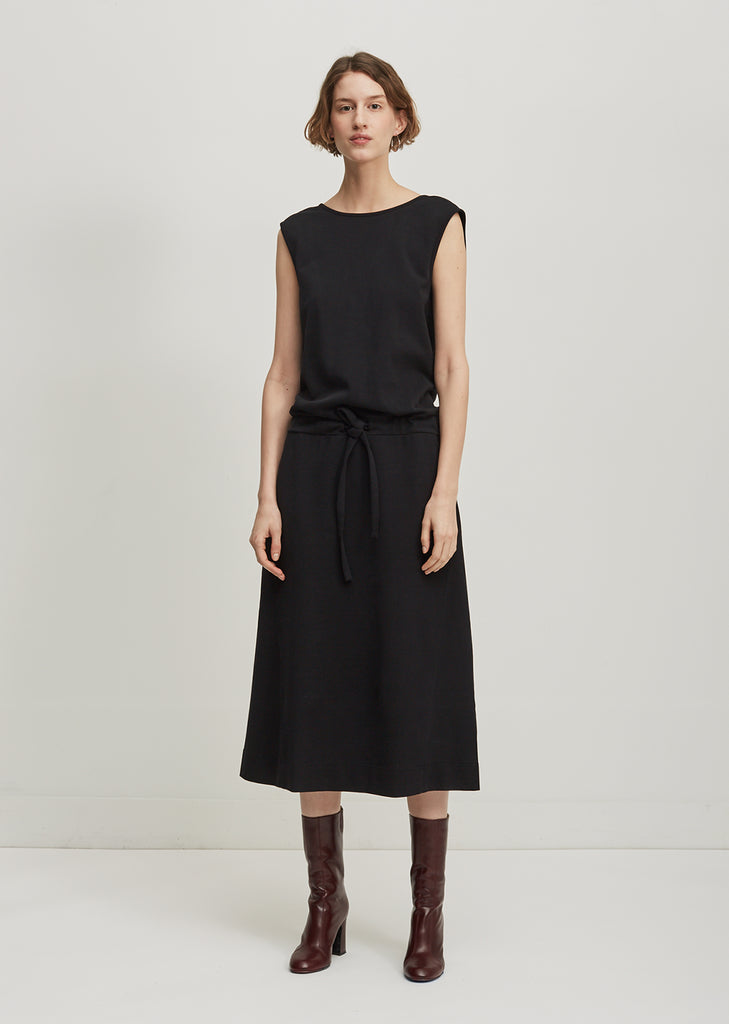 Sleeveless Drawstring Dress