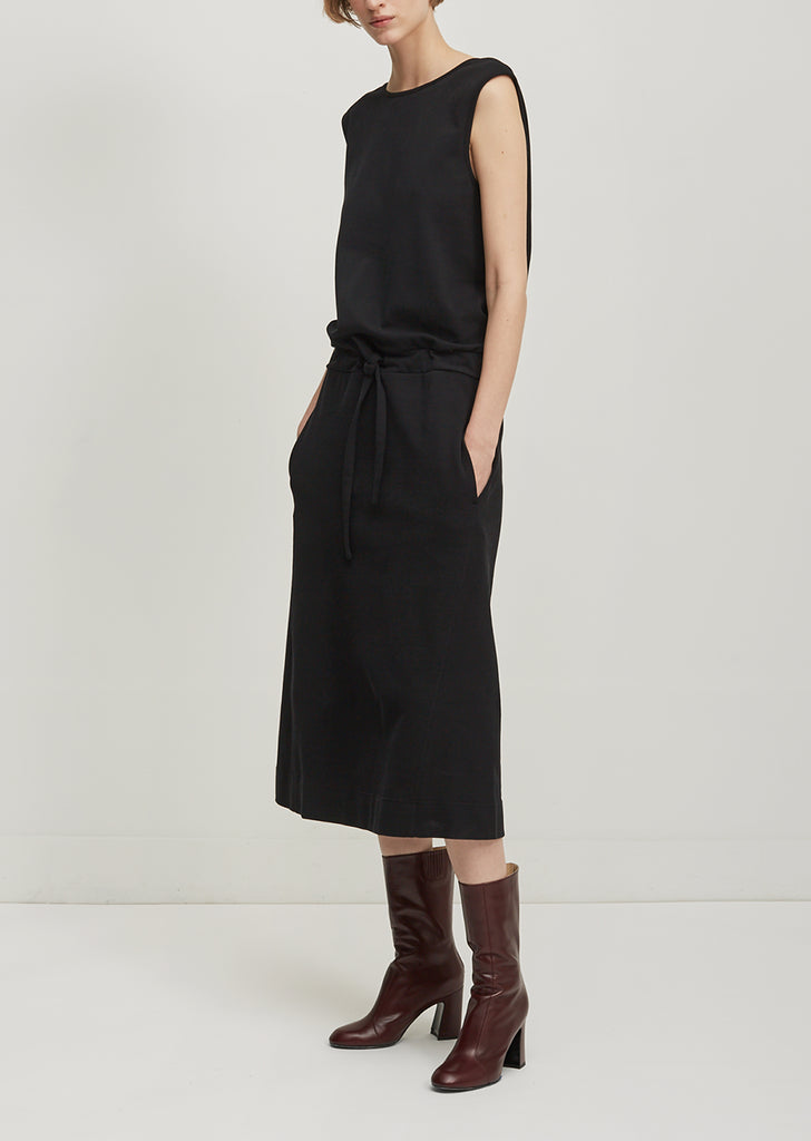 Sleeveless Drawstring Dress