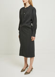 Asymmetric Silk Shirtdress