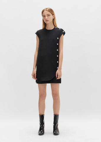 Double Breasted Panel Shift Dress