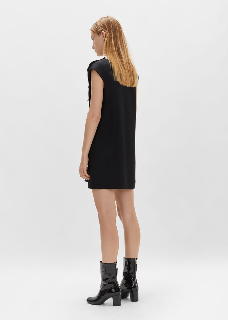 Double Breasted Panel Shift Dress