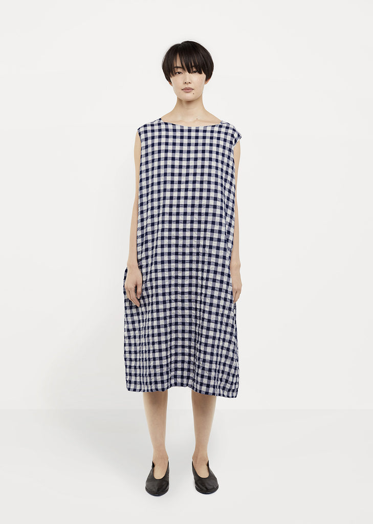 Sleeveless Gingham Dress