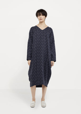Linen Floral Cocoon Dress