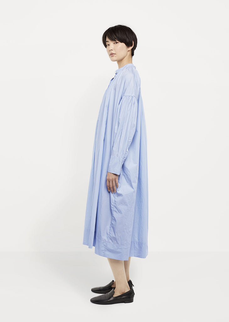 Cotton Poplin Gathered Smock Dress