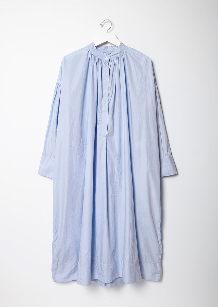 Cotton Poplin Gathered Smock Dress