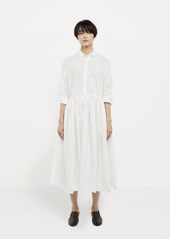 Gathered Waist Shirtdress