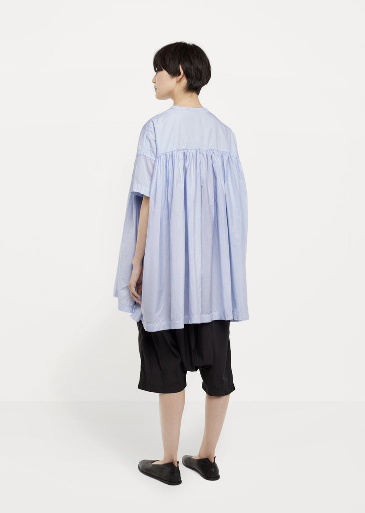 Cotton Poplin Gathered Top