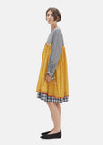Checkered Tassel Yoke Dress