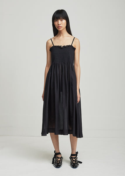美品　molly goddard ブラック コットン ワンピース 美品molly goddard ブラック コットン ワンピース
