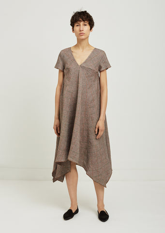 Short Sleeved Plaid Dress